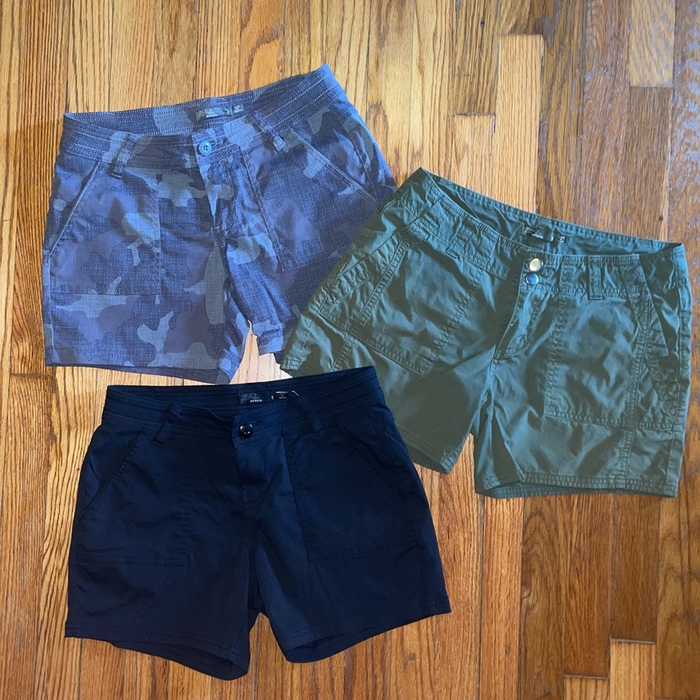 3 pair Prana Womens Olivia Shorts Size 6